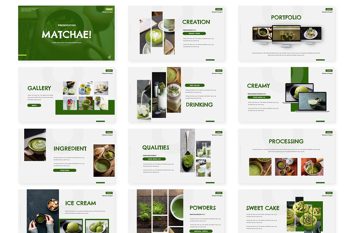 Matchae - Presentation Template, a Presentation Template by AQR Studio