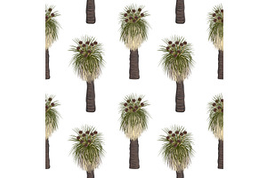Kingia australis tree seamless, an Object Illustration by Toltemara