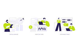Stock market trade isolated cartoon, a Finance Illustration by Visual Generation