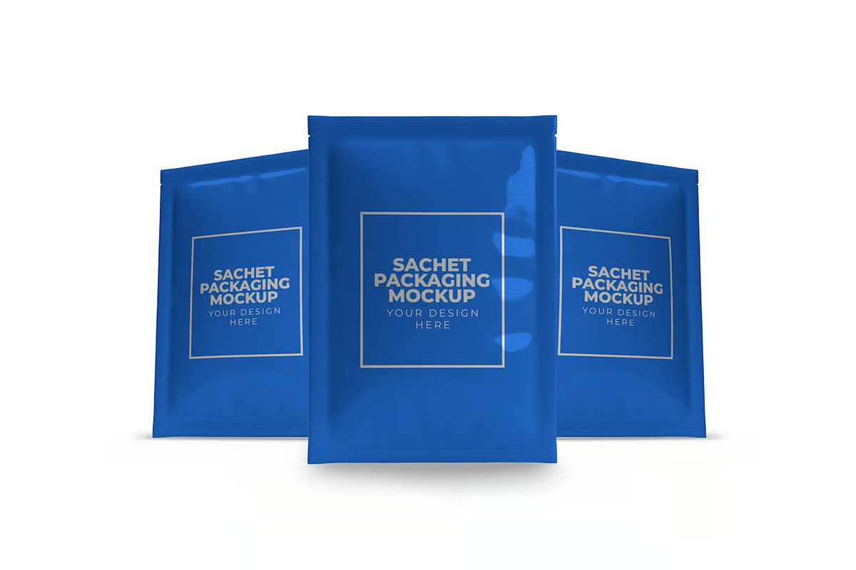 Sachet Packaging Mockup Set, a Packaging Mockup by DesignRushMarket (Photo 3 of 11)