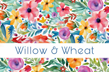 Watercolor Wildflowers Seamless