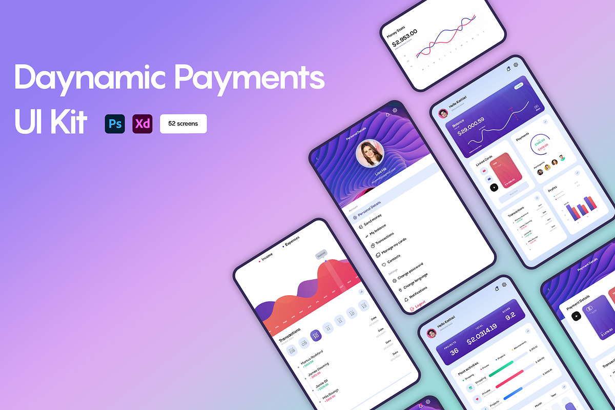 Dynamic Payments UI Kit, a Templates & Theme by KL-Webmedia (Photo 1 of 11)