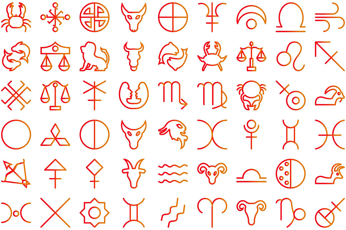 Mystical Symbols Astrology Icons set, an Icon by Vector Portal (Photo 8 of 9)