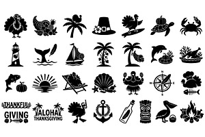 Thanksgiving Silhouette Bundle. SVG