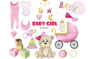 Baby boy and girl clipart., an Object Illustration by TaPilipa (Thumbnail 3 of 15)