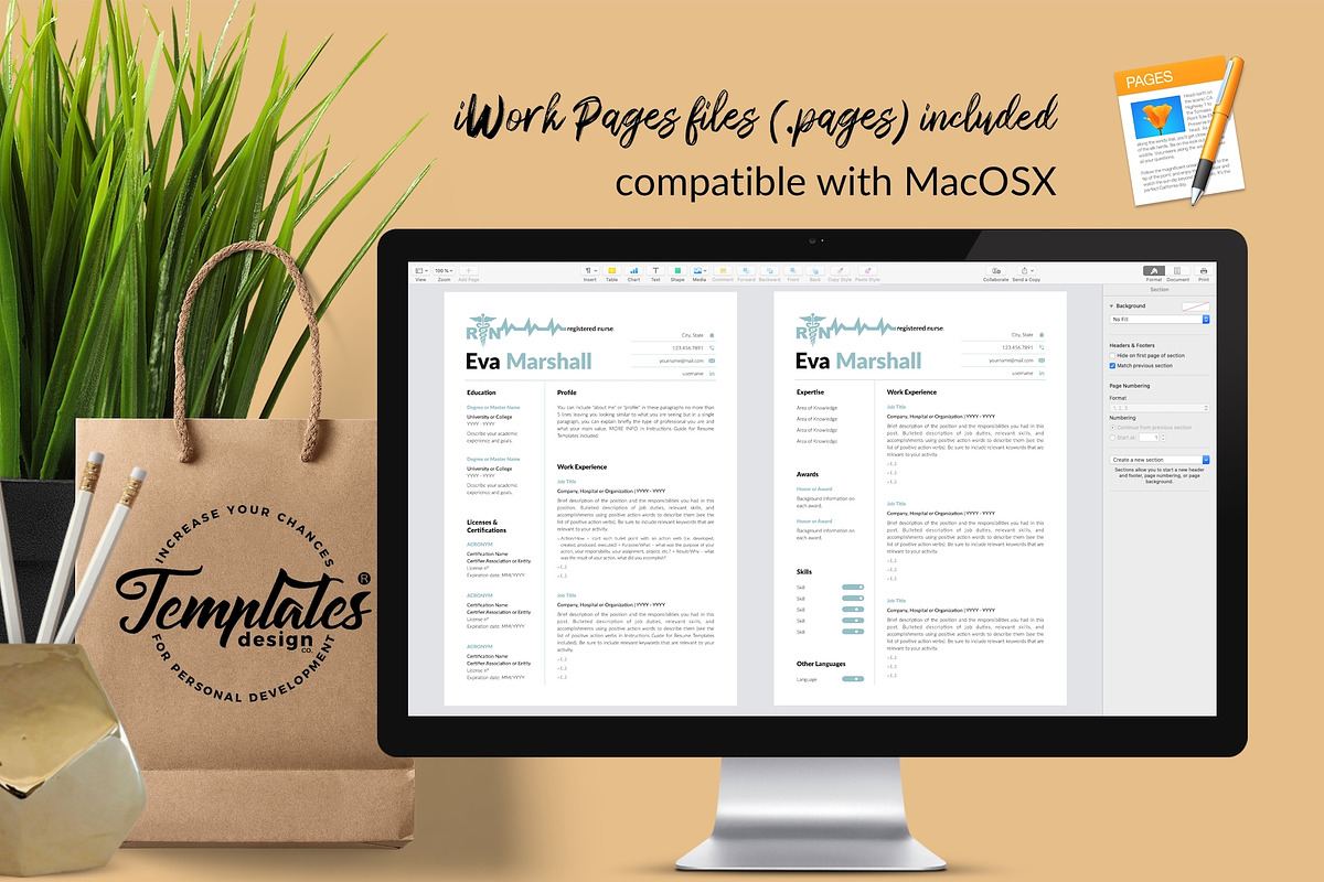 Nurse CV Design / Resume - Eva, a Resume Template by Templates Design Co. (Photo 10 of 17)