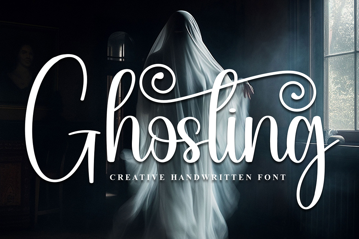 Ghosting | Script Font, a Handwritten Font by Scratchones (Photo 1 of 9)
