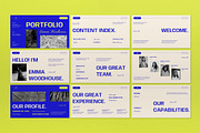 Cream Blue Minimalist Portfolio PPT, a Presentation Template by graphicook (Thumbnail 4 of 8)