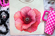 Summer Poppy Flowers Clipart, an Illustration by CreationArt (Thumbnail 5 of 9)
