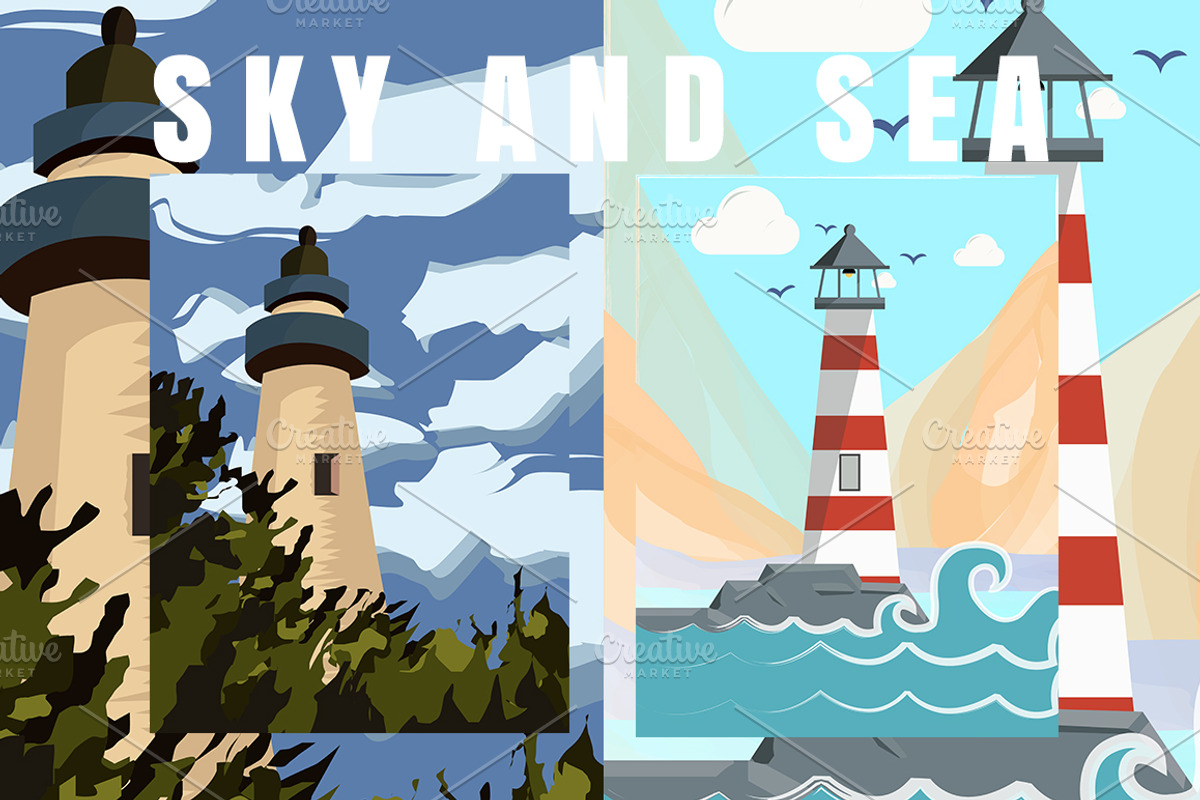 6 POSTERS PRINT ART, an Illustration by ISDESIGN (Photo 3 of 7)