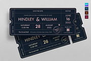 Wedding Ticket Invitation Template, an Invitation Template by BrandPacks (Thumbnail 1 of 4)