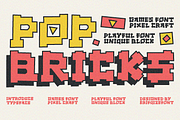 Pop Bricks Font, a Font by Erifqizefont (Thumbnail 1 of 10)