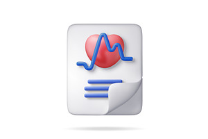 3d medical patient card, check up, a Healthcare Illustration by Abscent