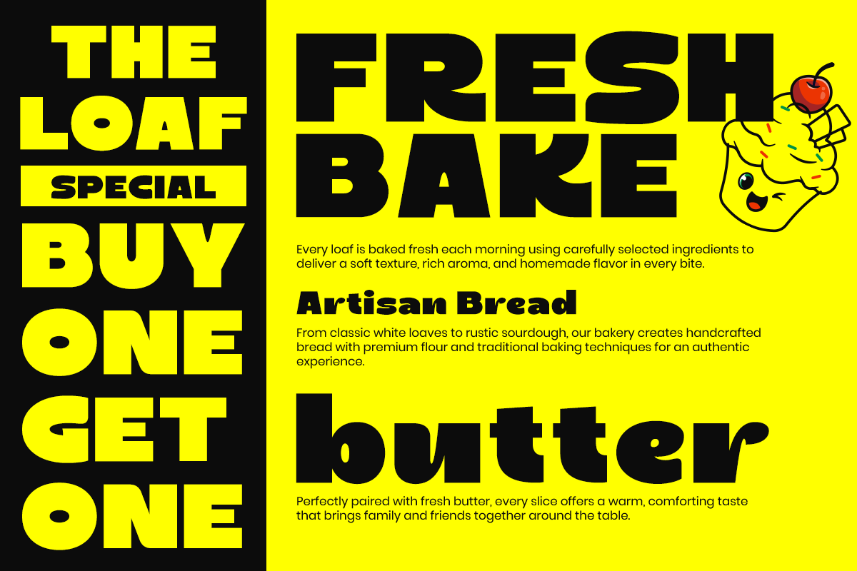 Flicko – Food Branding Bold Font, a Sans Serif Font by Say Studio (Photo 7 of 9)