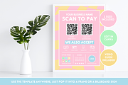 Pastel Scan to Pay Sign, a Stationery Template by SunshineStudioBoutique (Thumbnail 6 of 11)
