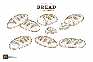 Hand Drawn Bread Illustration