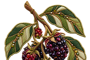 Beaded Blackberry Sprig PNG, an Object Graphic by The Edit (Thumbnail 1 of 3)