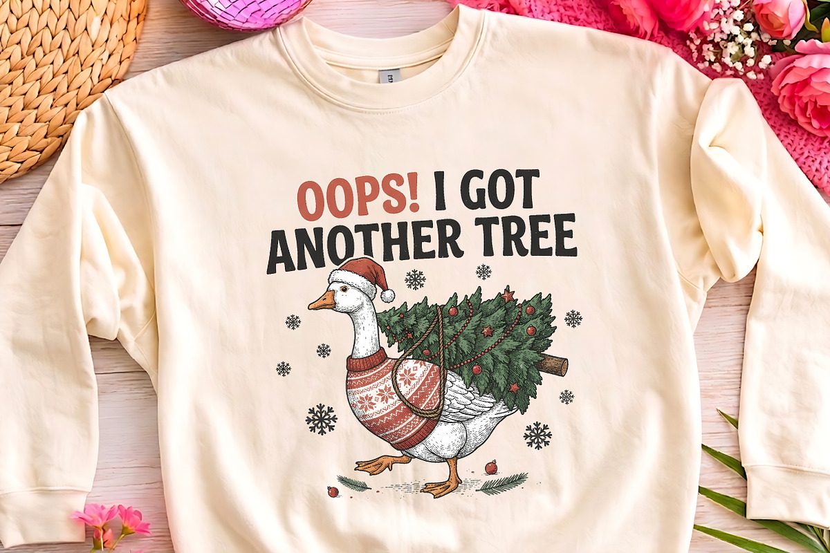 Oops I Got Another Tree Goose PNG, a Seasonal Illustration by CrexoraLab (Photo 3 of 4)