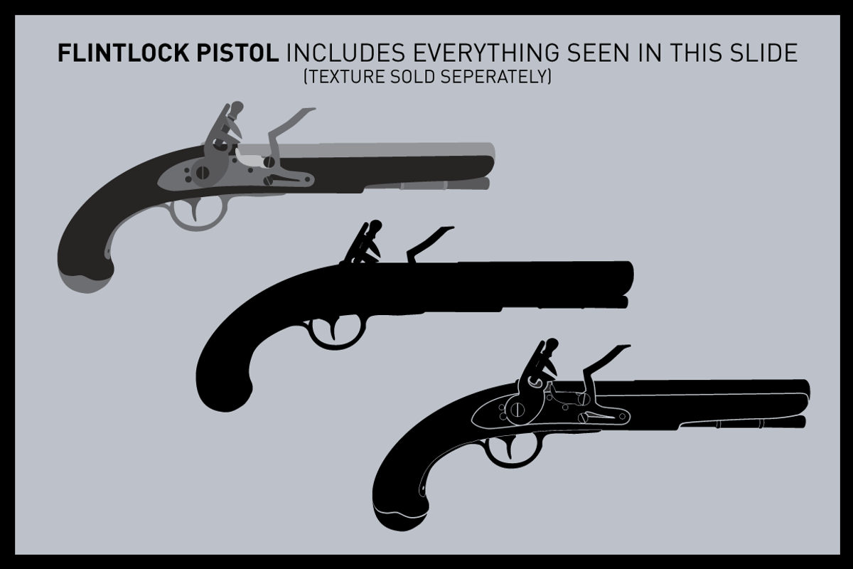 Flintlock Pistol, an Object Graphic by Bearded Creative (Photo 2 of 2)