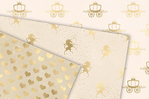 Ivory & Gold Princess Digital Paper