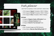 Dark Glamour Social Media Bundle, a Social Media Template by The Flossy Finch (Thumbnail 2 of 13)