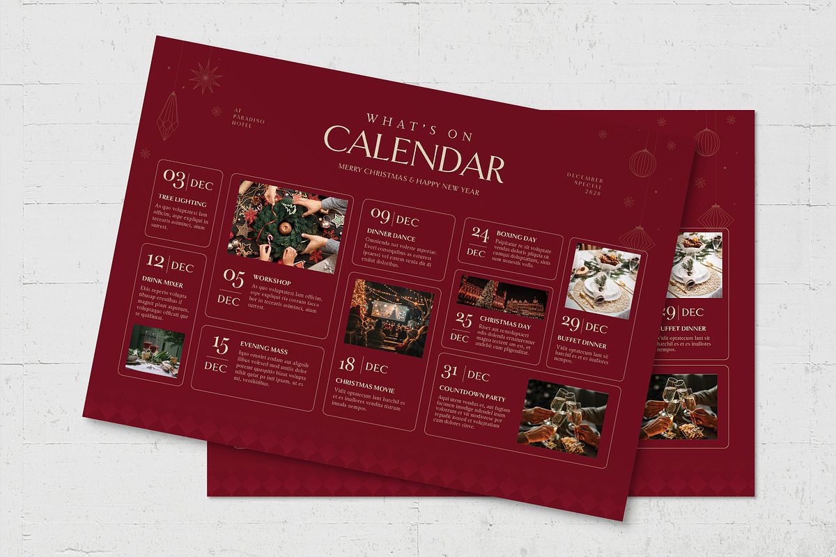 Christmas What's On Template, a Flyer Template by BrandPacks (Photo 2 of 4)