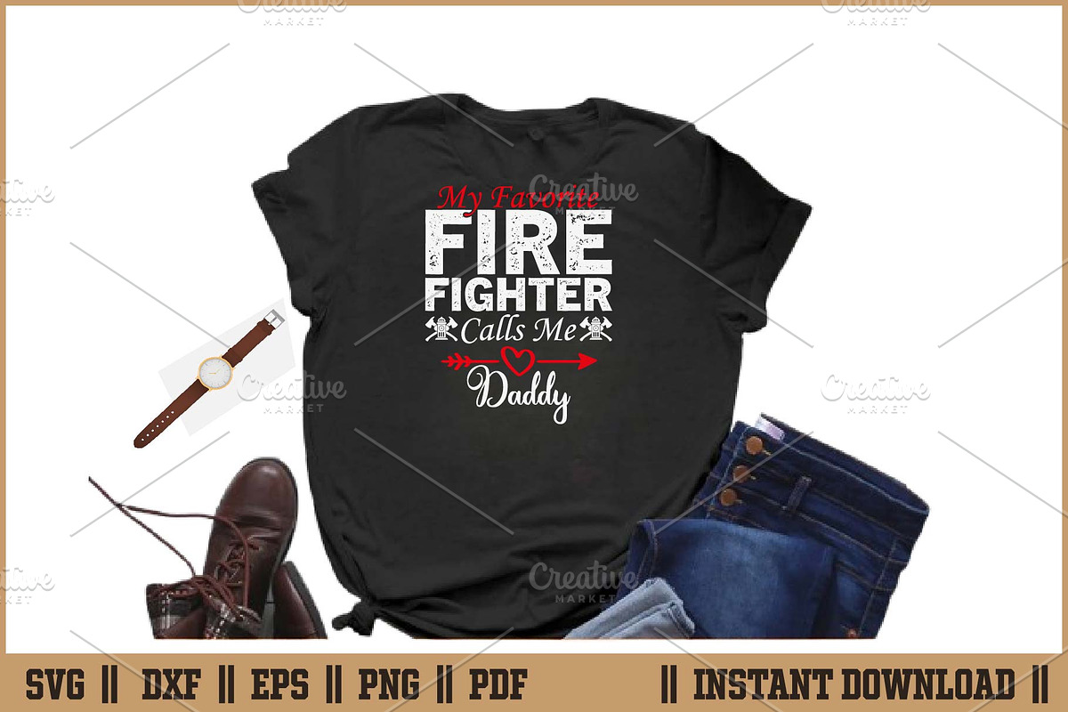 Favorite Firefighter Calls Me Daddy, an Illustration by Handy Arts Studio (Photo 2 of 3)