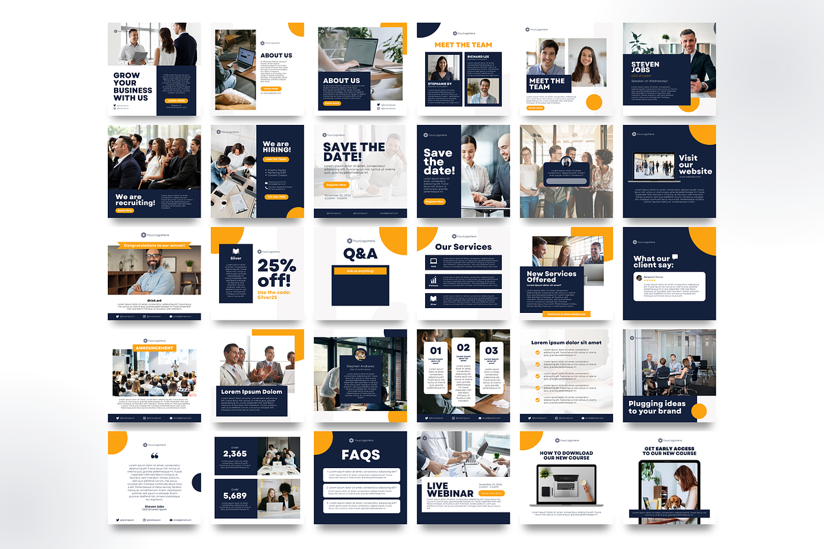 Canva Instagram Business Templates, a Social Media Template by Studio B | Canva Template (Photo 9 of 11)