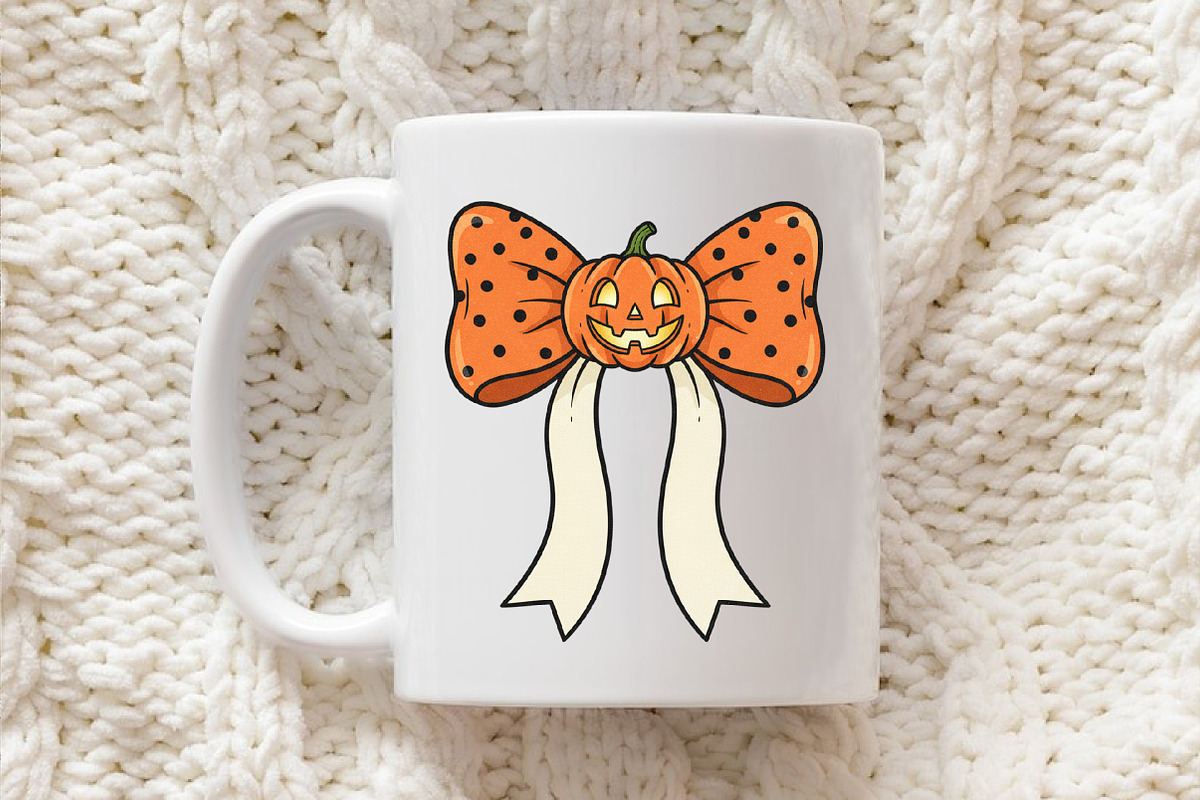 Halloween Bow Pumpkin Ghost PNG, an Illustration by Libby Wishes (Photo 6 of 6)