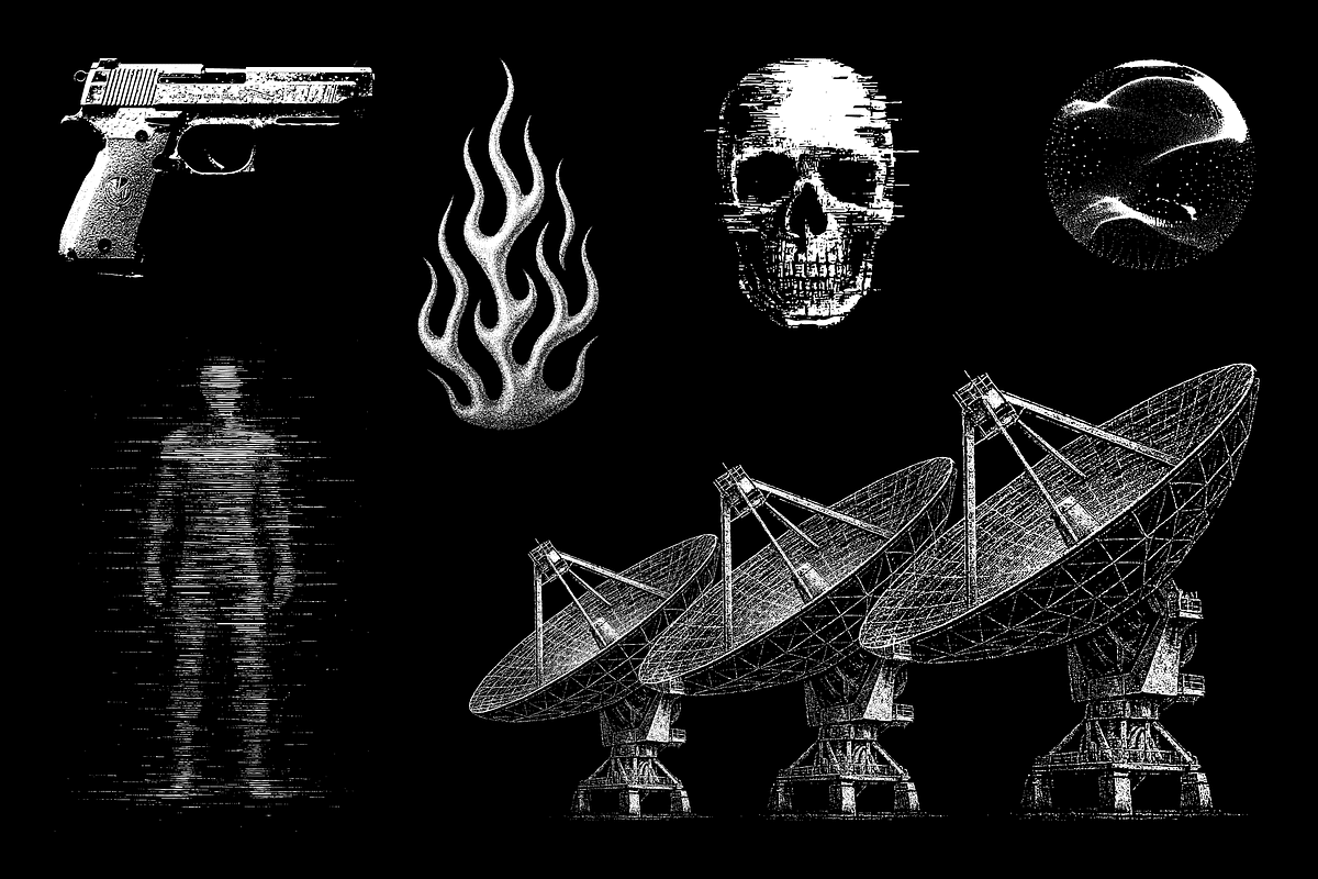 Darkness Monochrome Textures, an Object Graphic by SergeyBitos (Photo 10 of 12)
