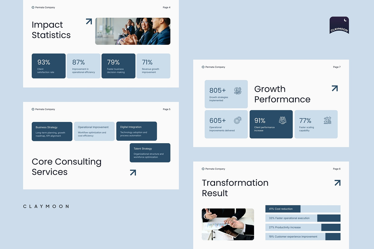 Business Consulting Strategy Plan, a Presentation Template by Claymoon Lab (Photo 2 of 7)