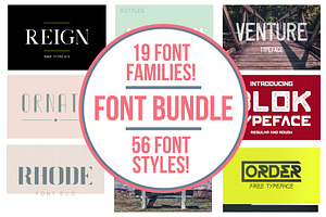 Typeface bundle | 56 Font Styles