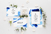 Abstract blue & gold Acrylic smears, an Object Graphic by Julie&Taily (Thumbnail 6 of 21)