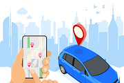 Car Sharing Service Concepts, a Person Illustration by TAlex (Thumbnail 3 of 6)