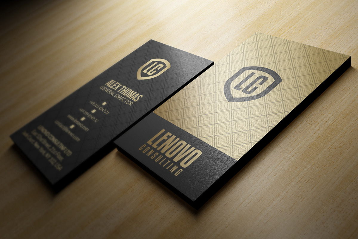 Premium Gold And Black Business Card, a Business Card Template by Marvel (Photo 4 of 6)
