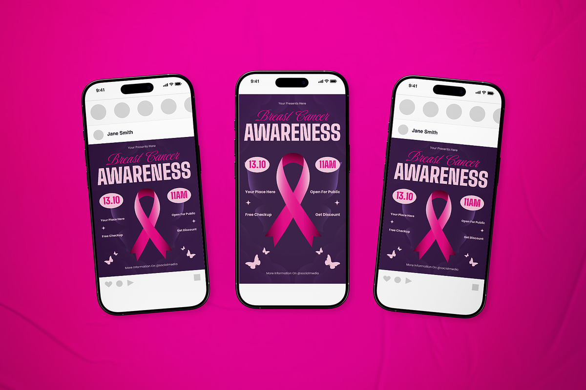 Breast Cancer Awareness Flyer Set, a Flyer Template by The Good Store (Photo 2 of 2)