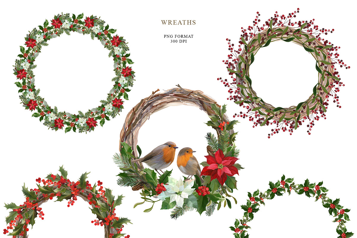 Magic of Christmas holiday clipart, a Seasonal Illustration by Vasmila (Photo 7 of 16)