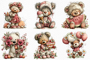 Whimsical Summer Teddy Bear Clipart, an Illustration by Craft Nest (Thumbnail 4 of 12)