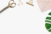 gold & pink styled flat lay photo, a Beauty & Fashion Photo by Negative Space (Thumbnail 1 of 2)