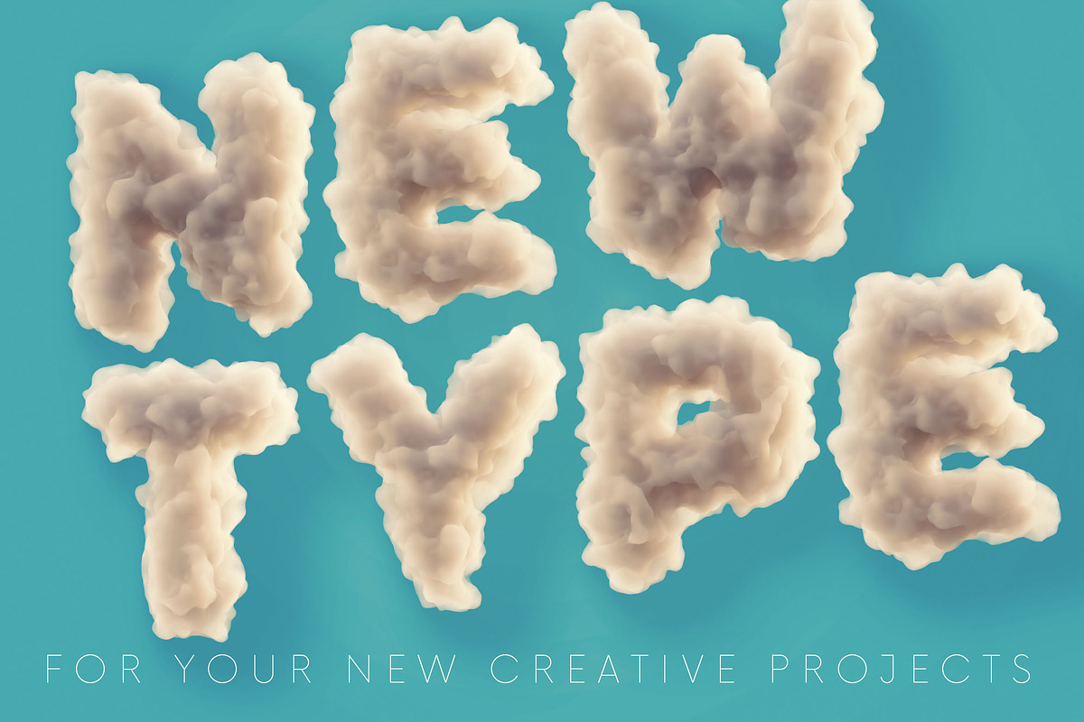 Foam or Cloud - 3D Lettering, a Graphic by MIIM (Photo 3 of 7)