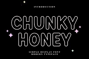 Chunky Honey, a Script Font by FreshTypeINK