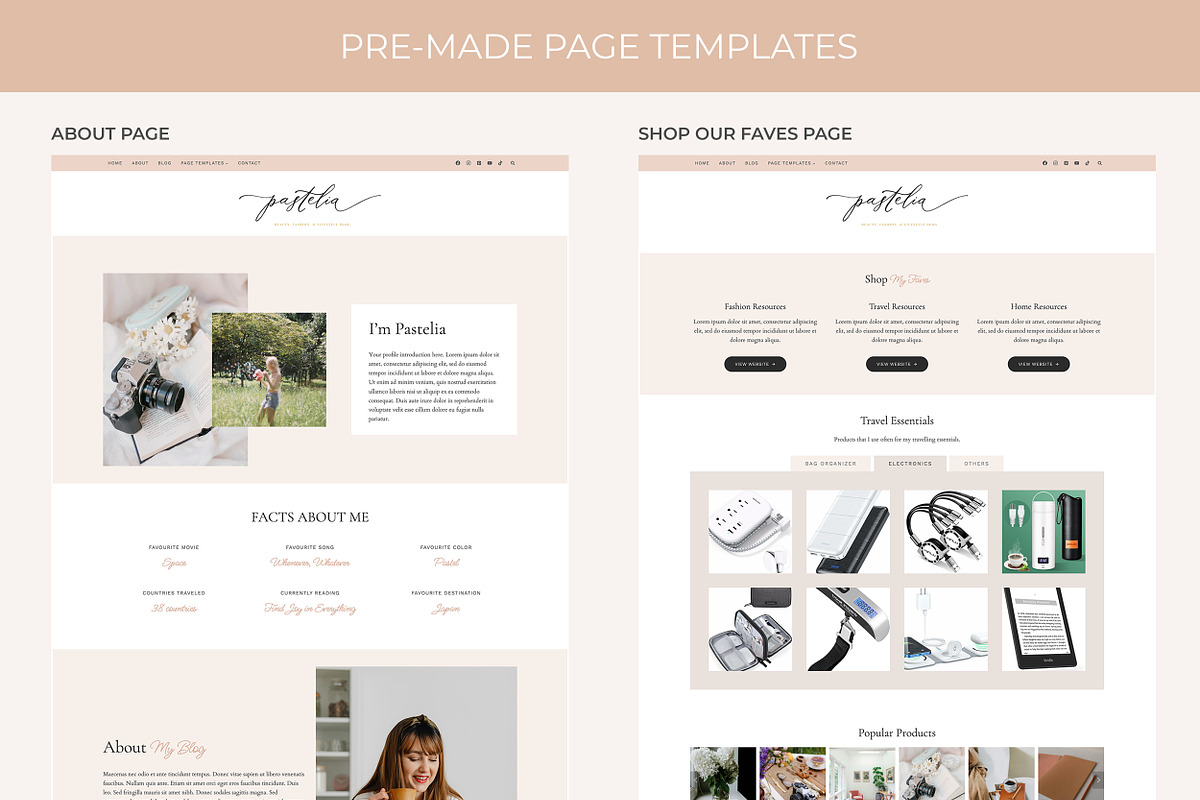 Pastelia Blog Kadence Child Theme, a WordPress Template by Sky and Stars (Photo 2 of 5)