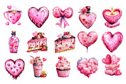 Watercolor Valentine's Sweets Clipar, an Illustration by Dream Creation (Thumbnail 2 of 4)