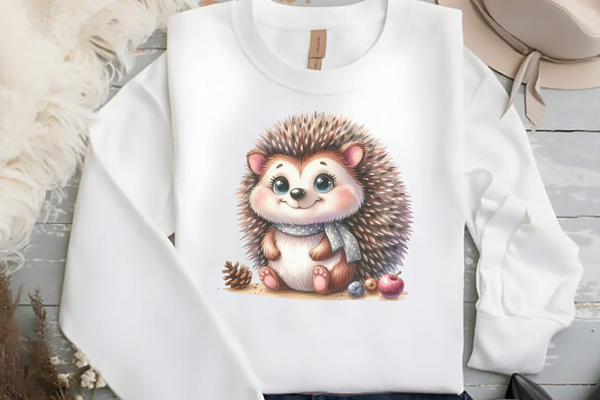 Watercolor Hedgehog Sublimation Clip, an Illustration by DreamCafeArt (Photo 6 of 7)