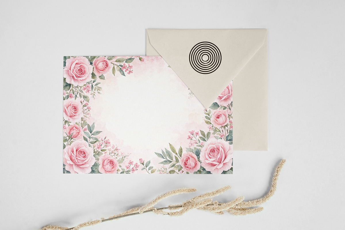 Watercolor Flowers Border Background, a Background Graphic by Forhadx5 (Photo 8 of 16)