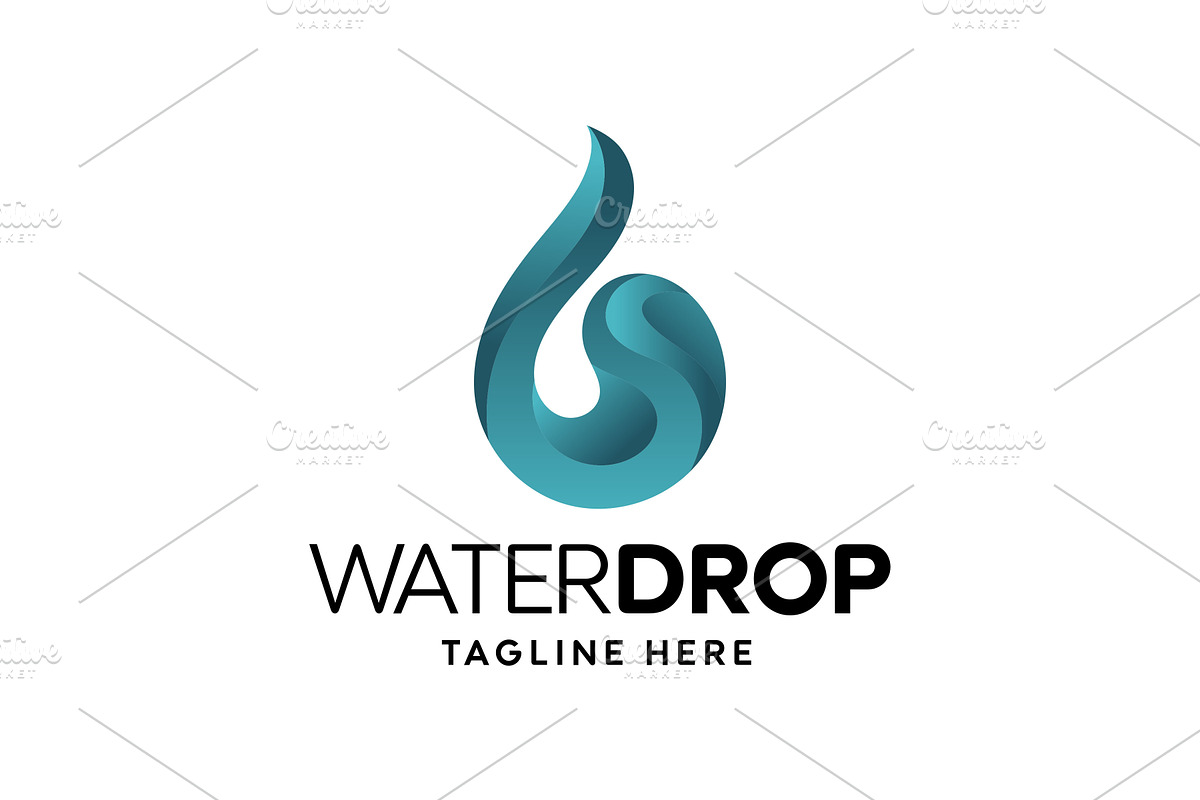 Modern Water Drop Logo, a Branding & Logo Template by GenesisCreativeCo (Photo 1 of 2)