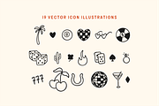 Las Vegas Vector Icon Illustrations, an Outline Icon by Pink Tiger Creative (Thumbnail 2 of 5)