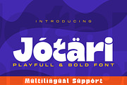 Jotari - Playfull Bold Font, a Sans Serif Font by Morisco (Thumbnail 1 of 8)