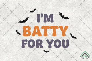 I’m Batty for You Halloween PNG, an Illustration by Craft Nest