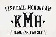 Fishtail Monogram font, a Handwritten Font by Mini_World (Thumbnail 1 of 4)